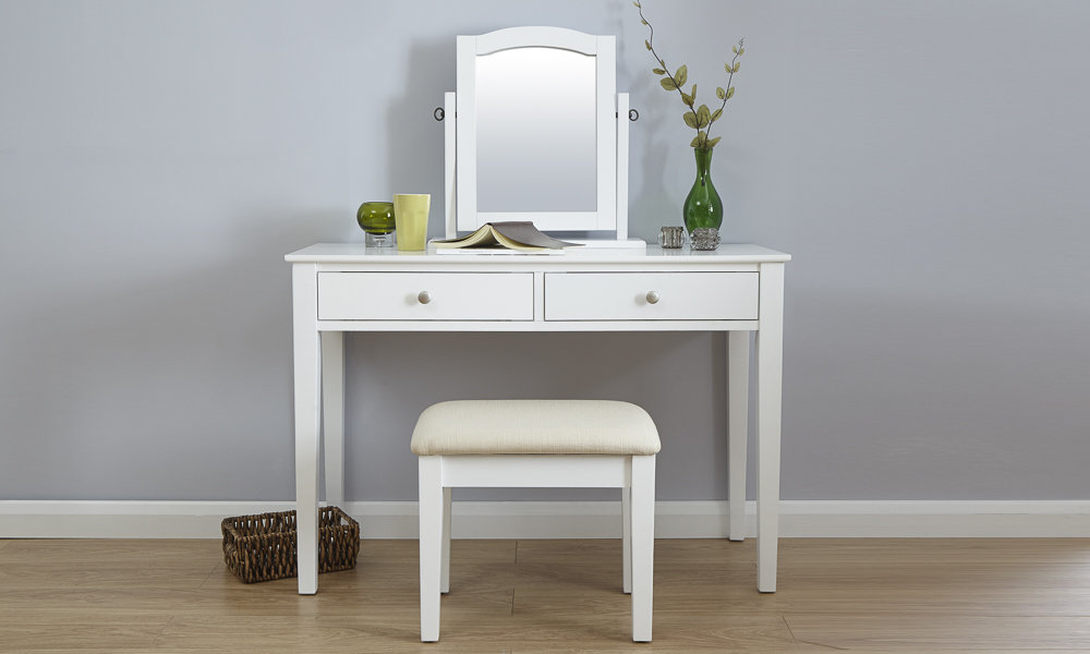 Riley Ave. Andre Dressing Table Set with Mirror & Reviews Wayfair.co.uk